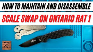 How to Disassemble and change the scales on the Ontario Rat 1 Pocketknife. Fablades Full Review