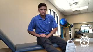 Hamstring release with lacrosse ball