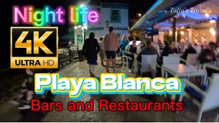 Playa Blanca at night | Bars and Restaurants