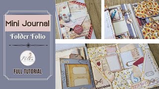 Mini Journal Folder Folio - Paper Craft Project - Full Tutorial
