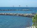 Swimming in the sea on October in San Remo Liguria  Italy -