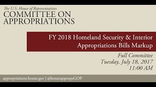 Full Committee Markup: FY18 Interior Appropriations Bill - Part 2 (EventID=106284)