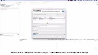 ABAP® Basic - Eclipse Create Package, Transport Request and Program Setup (Part 5)
