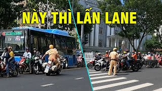 Bị CSGT dẫn đoàn ép 1 phát muốn bỏ xe chạy, chừa tội lấn lane đi ngược chiều. Hộ tống thủ tướng mà