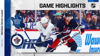Maple Leafs @ Jets 10/22 | NHL Highlights 2022