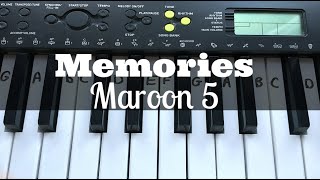 Memories - Maroon 5 | Easy Keyboard Tutorial With Notes