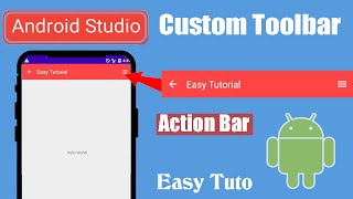 How to create Custom ActionBar or ToolBar | Android Studio | Beginners Tutorial