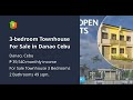 3-bedroom Townhouse For Sale in Danao Cebu