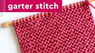 Garter Stitch Knitting Pattern for Beginners (2 Row Repeat)