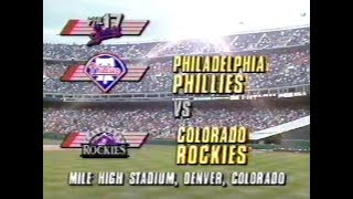 May 28th, 1993 - Phillies vs Rockies