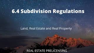 6 4 Subdivision Regulations
