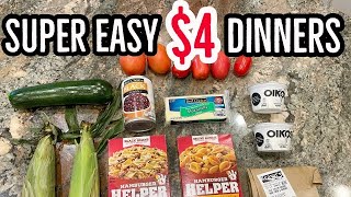 EASY EXTREME BUDGET MEALS // $4 FAMILY DINNERS