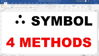 Therefore symbol in Word using 4 different methods: Alt code, hidden shortcut and other methods