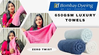 Bombay Dyeing Ultrx 650GSM Zero Twist Bath Towel Unboxing \u0026 Review || Bombay Dyeing || 100% Cotton