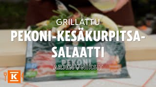 Grillattu pekoni-kesäkurpitsasalaatti | Arjen niksit | K-Ruoka