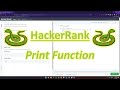 HackerRank (Python): Print Function
