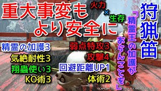 初心者が【重大事変ヌシジンオウガ】で乙らなくなったド安定最強の火力＆生存スキル狩猟笛装備　超短編装備紹介動画