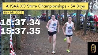 INSANE Finish - 2022 AHSAA Cross Country Championship -5A Boys Finish Line