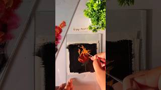 Burning Rose painting🥀🔥#shorts #painting #easy #art #ashortaday #acrylic #rose #drawing #beginner