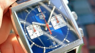 [Đẹp] Tag Heuer Monaco Chronograph Calibre Heuer 02 Blue Sunray CBL2111.FC6453 | ICS Authentic