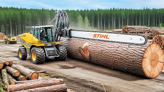 Extreme Dangerous Fastest Big Chainsaw Cutting Tree Machines | Monster Stump Removal Excavator#117