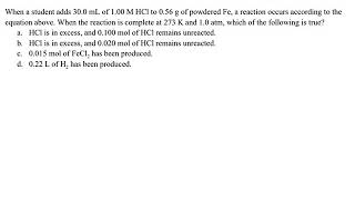 Harder Stoichiometry Problems