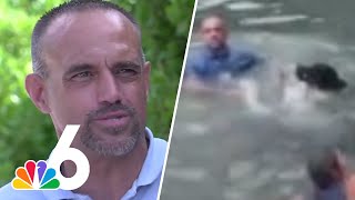 Dog owner who allegedly REFUSED to let others rescue dog in water speaks out