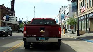 Driving through downtown Grand Forks, ND westbound