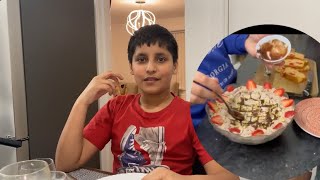 My younger daughter made dessert for the first time! #dailyvlog #familyvlog #lifestyle