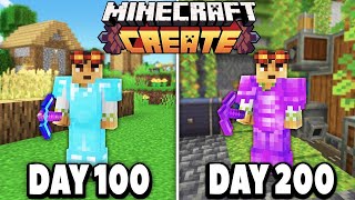 I Survived 200 Days with the Create Mod in Hardcore Minecraft!