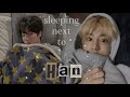 stray kids asmr han sleeping besides you💕