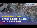 KEKEJAMAN ISRAEL | Israel Sasar 2,500 Lokasi Di Gaza