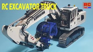 RC Toys Car : RC Excavator Test with Bottle