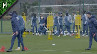 Happy Mourinho leads jubilant Spurs in training I Tottenham v Antwerp pre-match training