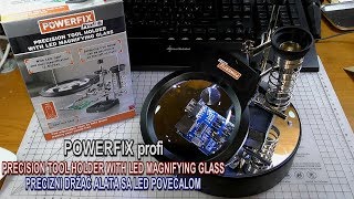 POWERFIX profi (LIDL) PRECISION TOOL HOLDER WITH LED MAGNIFYING GLASS