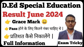 D.Ed Special Education | Result 2024 | Grace Marks | Passing Marks | Total Marks