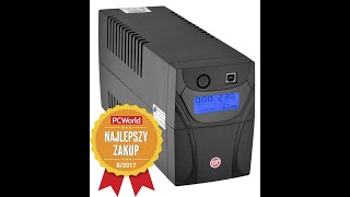 Zasilacz UPS Gt PowerBox 850VA IEC Moc 850VA/480W, bateria 1x9Ah, 4 gniazda wyjściowe IEC C13