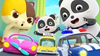 Toy Car Race | Police Car, Fire Truck, Ambulance | Nursery Rhymes | Kids Songs | BabyBus