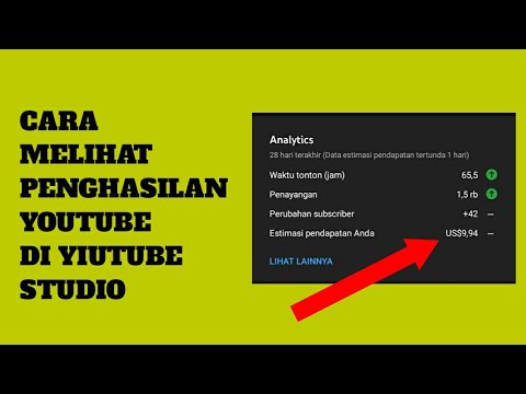 CARA MELIHAT PENGHASILAN DI YOUTUBE - YouTube