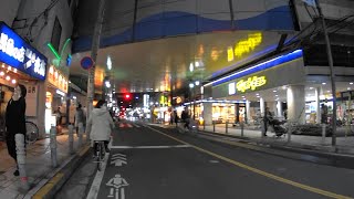 【自転車車載・夜】梅島二丁目児童遊園～旧日光街道～梅島二丁目～梅島一丁目～梅島駅前～マクドナルド梅島駅前店(2019/12/23)