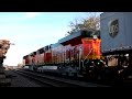 bnsf 5329 east meets bnsf 6368 at sugar grove on 11 11 09