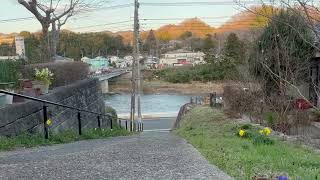 【茨城・大子】4月の夕暮れの田舎風景