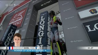 Alpiner Ski-Weltcup | Slalom | Kitzbühel | 3. Platz | Clément NOEL | 2. Lauf | 2020