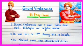 10 lines on Swami Vivekananda || essay on swami vivekananda || swami vivekananda essay in english