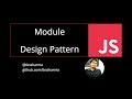 Module pattern in Javascript   Design Pattern #71