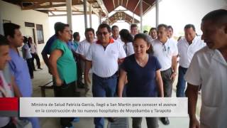 Ministra de Salud Patricia García visita hospitales de la región San Martín