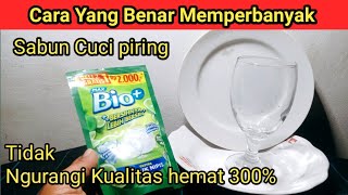 Cara Yang Benar Memperbanyak Sabun Cuci Piring!! Membuat Sabun Lebih Hemat