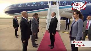 President Ilham Aliyev arrived in Croatia for official visit