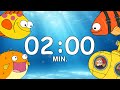 2 Min Countdown Timer 🐠 | Quick Relaxing Break with Fun Cartoon Fish