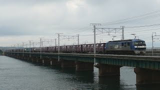 2016/05/13 早朝 浜名湖三番鉄橋での離合場面 1055レと5060レ